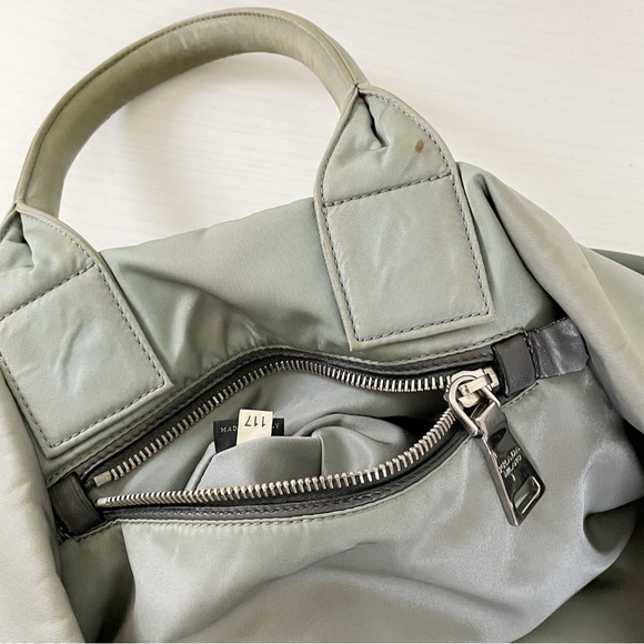 Prada green gray Tessuto nylon reversible travel tote bag - Picture 11 of 13